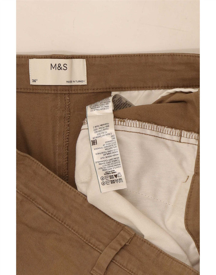 Pantaloncini chino da uomo Marks & Spencer grandi W36 in cotone beige