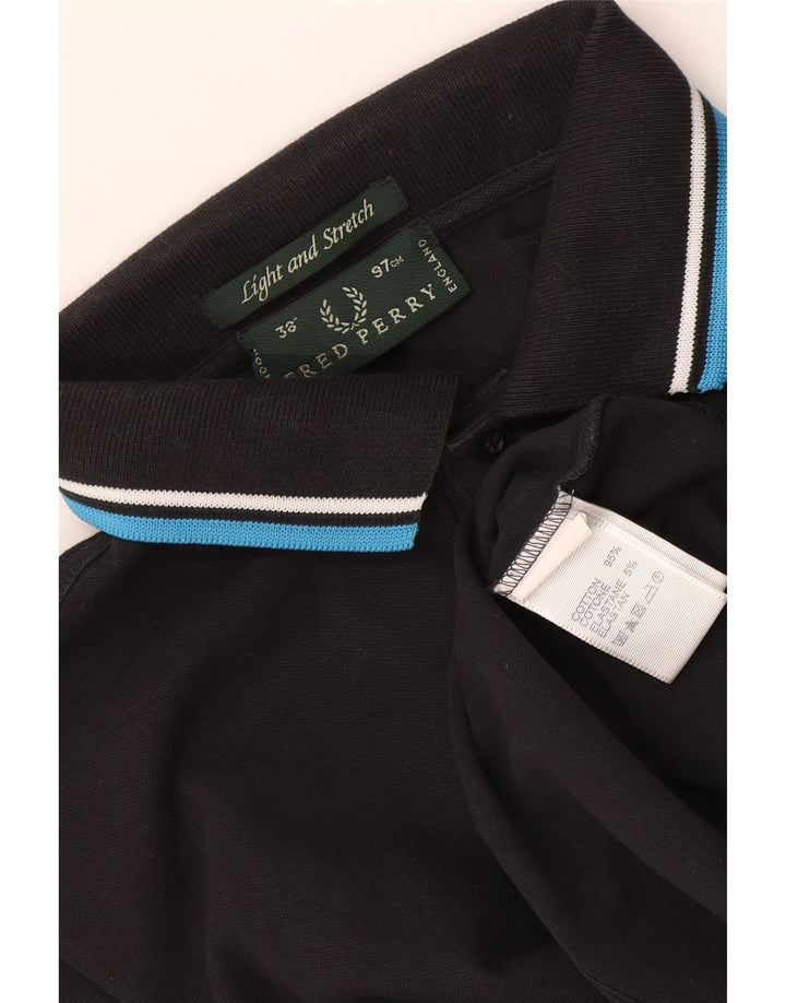 Polo da uomo Fred Perry piccola in cotone a righe nere
