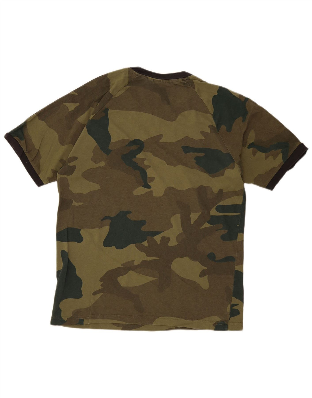 T-shirt da uomo Adidas Top in cotone mimetico kaki medio