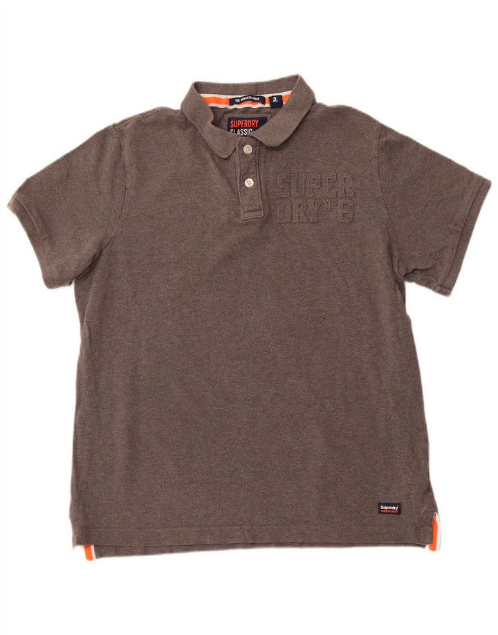 Polo grafica da uomo SUPERDRY 3XL cotone grigio
