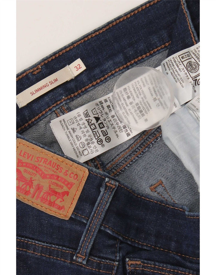 Jeans slim snellenti da donna Levi's W32 L34 cotone blu navy