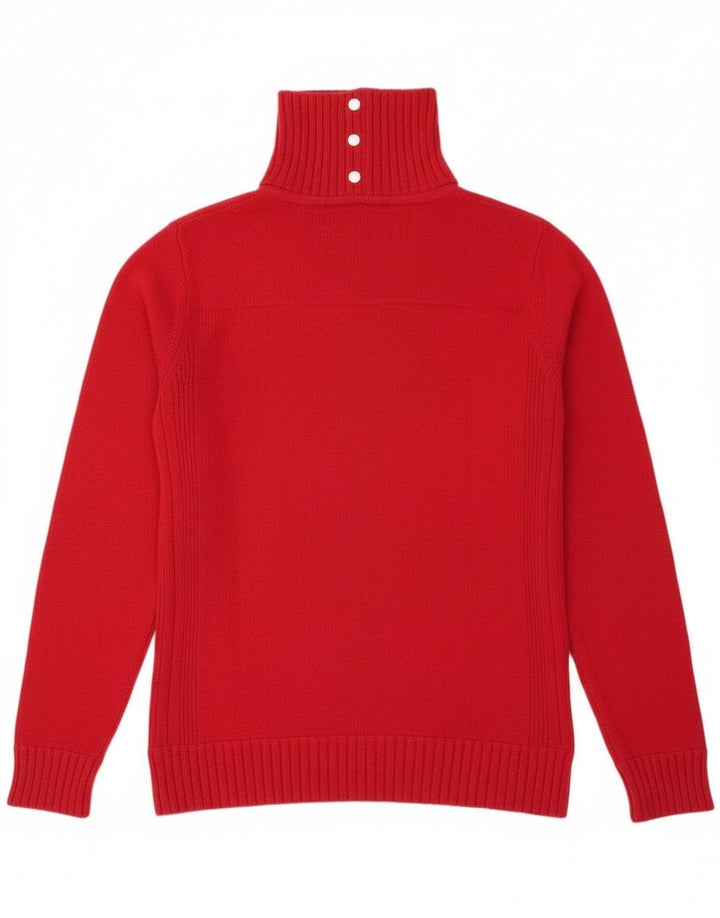 Maglione da donna Gas con bottoni e collo in lana rossa UK 16 grande