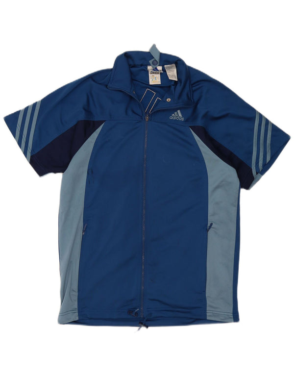 Giacca da ginnastica grafica da ragazzo Adidas 15-16 anni Blu Colourblock