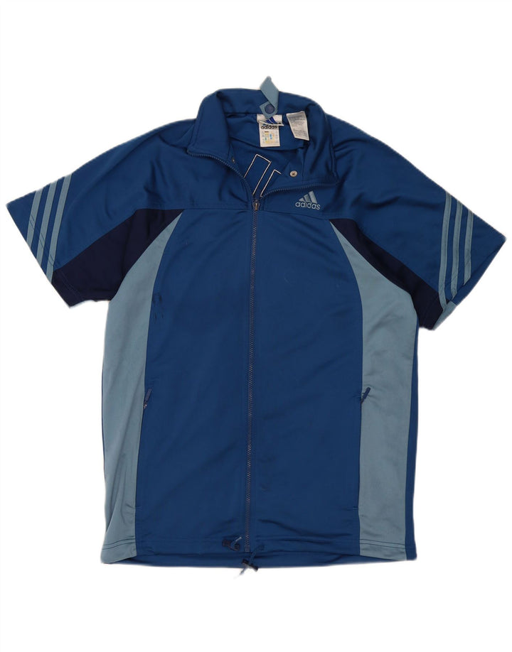 Giacca da ginnastica grafica da ragazzo Adidas 15-16 anni Blu Colourblock