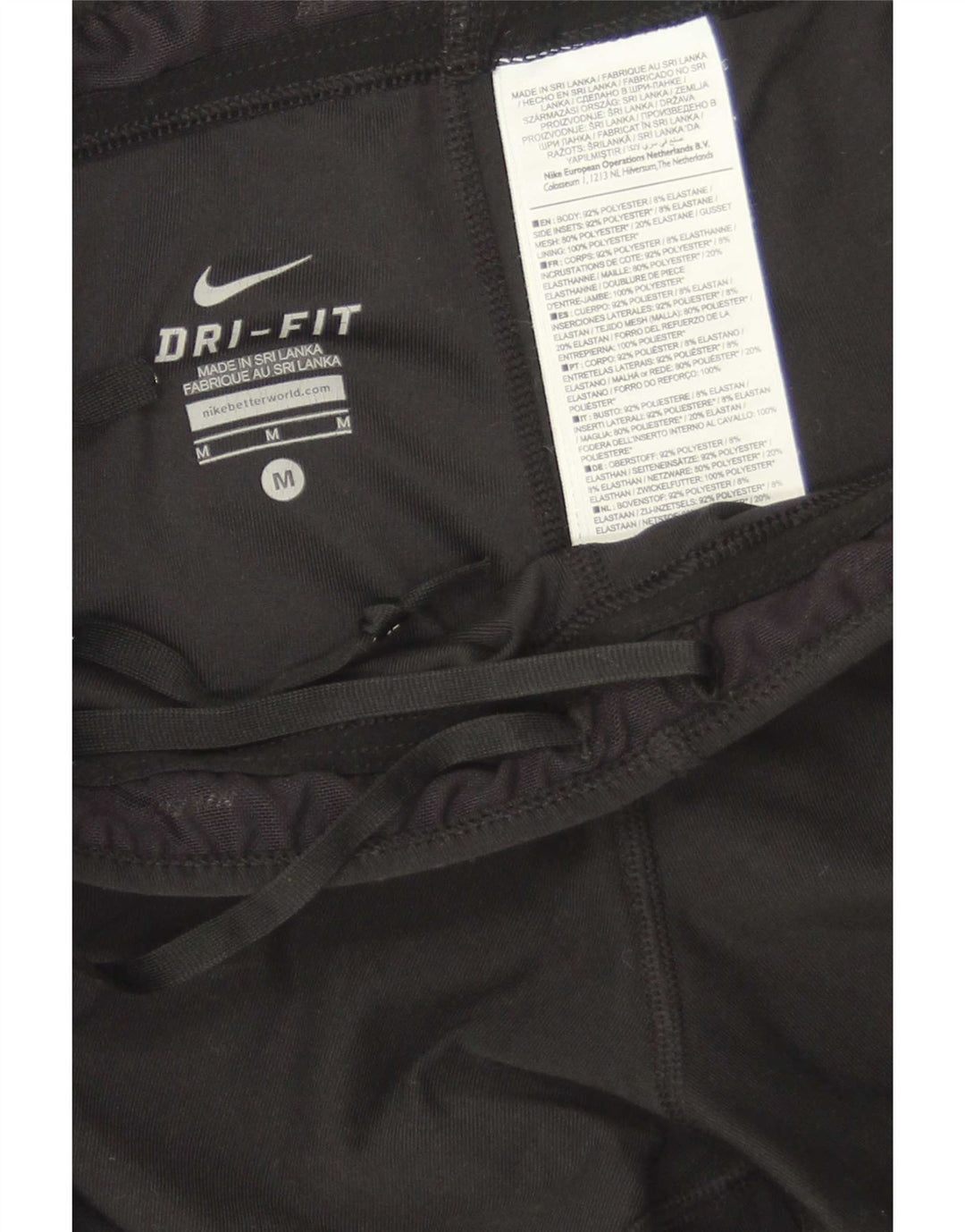 Leggings Nike Dri Fit Capri da donna UK 12 Medium Black Colourblock