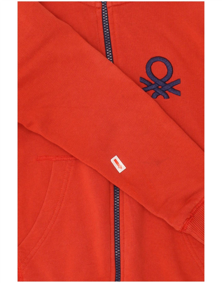 Giacca Top Tuta Bambino BENETTON 6-7 Anni Small Rosso Cotone