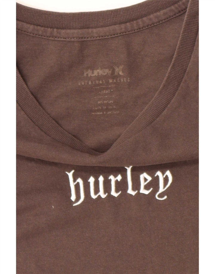 T-shirt grafica da uomo Hurley, taglia grande, marrone