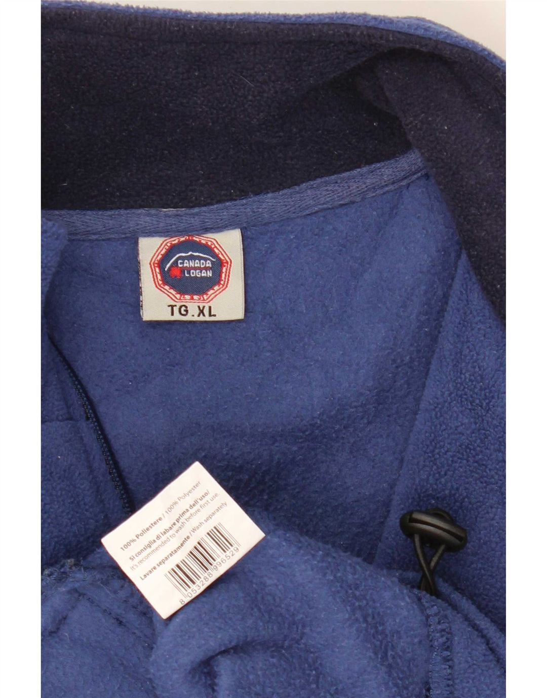 Gilet in pile da uomo canadese UK 42 XL blu poliestere