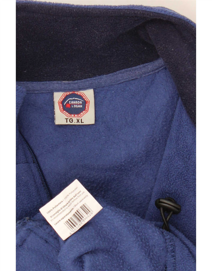 Gilet in pile da uomo canadese UK 42 XL blu poliestere