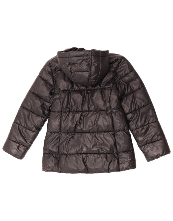 Giacca imbottita con cappuccio Levi's per ragazze 9-10 anni in poliestere nero