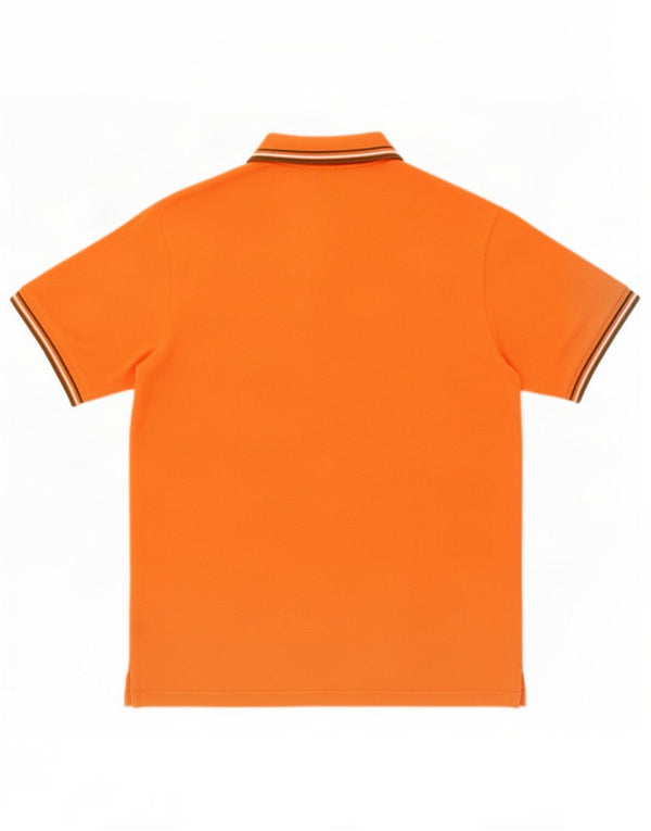 Polo Geox Uomo Respira Cotone a Righe Medie Arancione