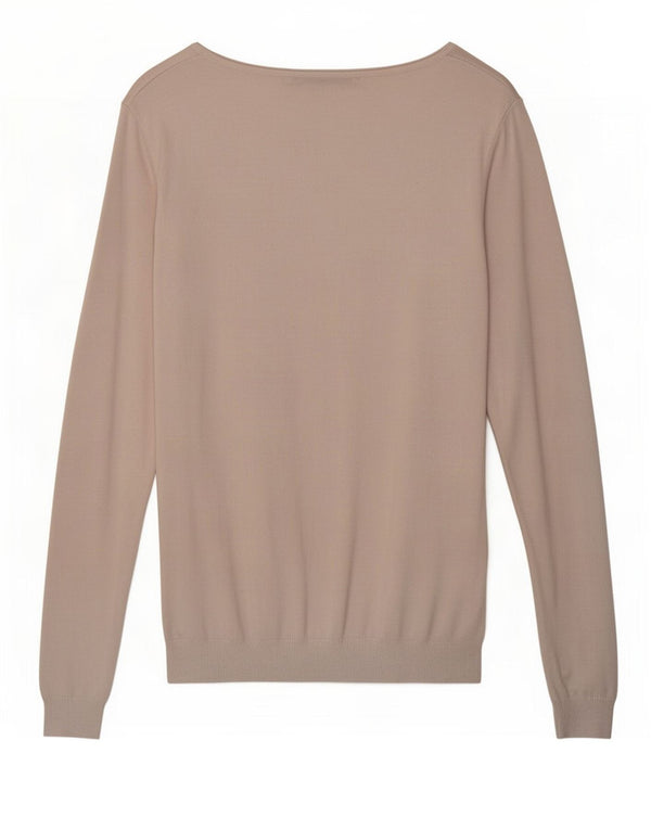 Guess Maglione da donna con scollo a barchetta con grafica UK 8 Small Rosa
