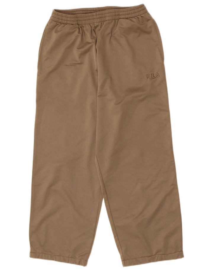 Pantaloni da tuta da uomo a vestibilità ampia Fila, poliestere medio kaki