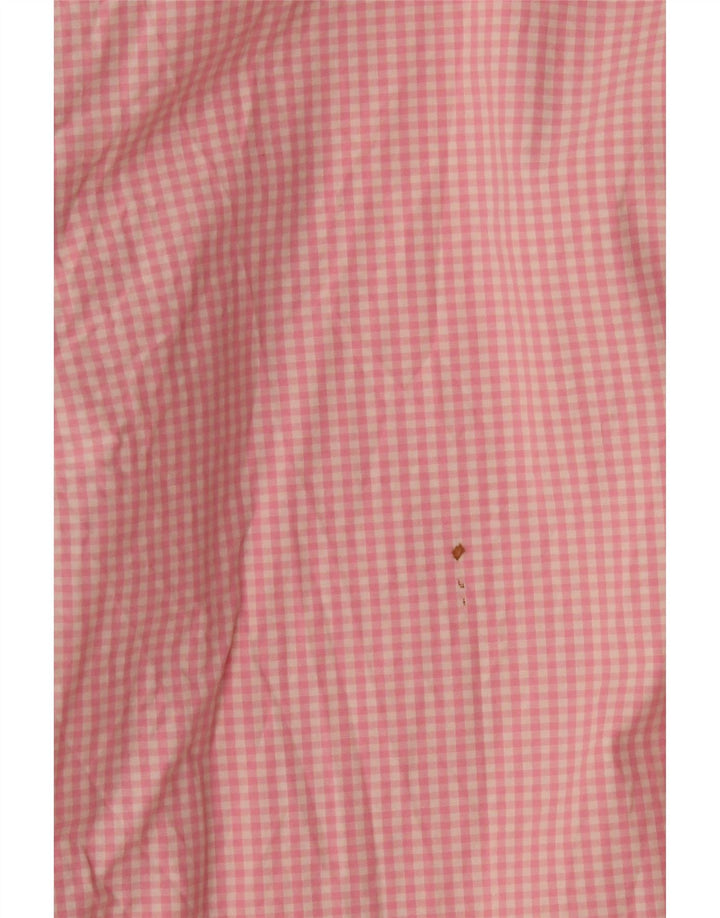 RALPH LAUREN Camicia da uomo XL in cotone a quadretti rosa