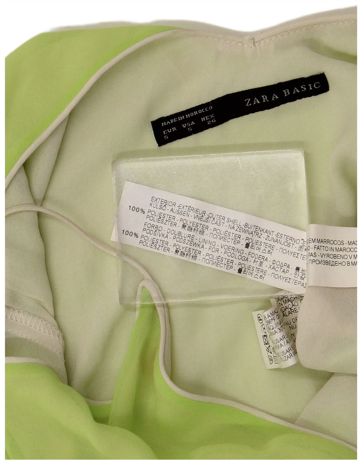 Canotta da donna Zara UK 10 piccola verde poliestere