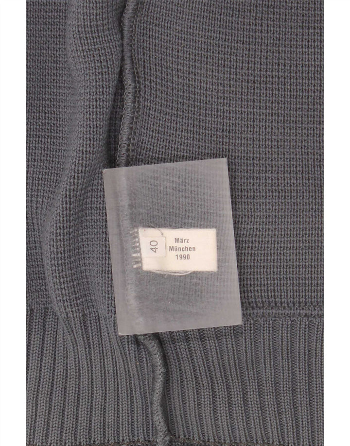 Maglione cardigan da uomo vintage EU 40 lana grigio medio