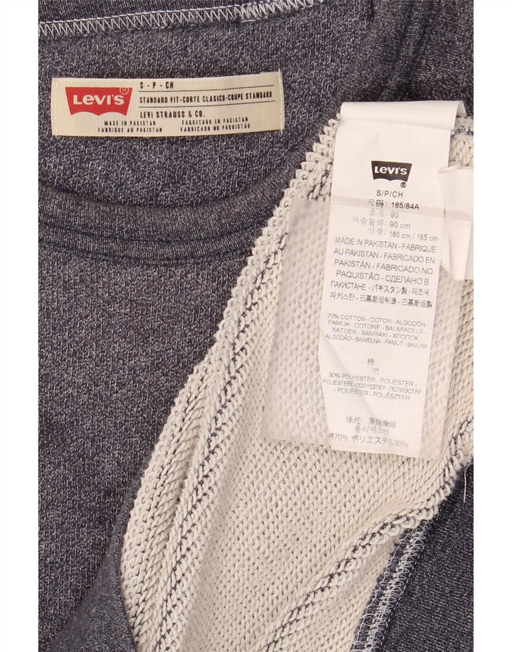 Levi's Felpa da uomo con vestibilità standard, maglione piccolo, in cotone screziato blu navy