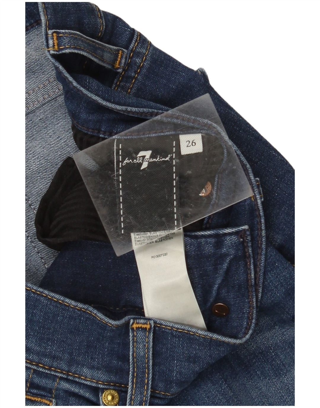 7 FOR ALL MANKIND Jeans slim da donna W26 L28 Cotone blu