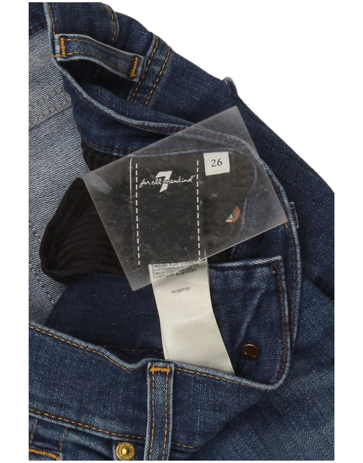 7 FOR ALL MANKIND Jeans slim da donna W26 L28 Cotone blu