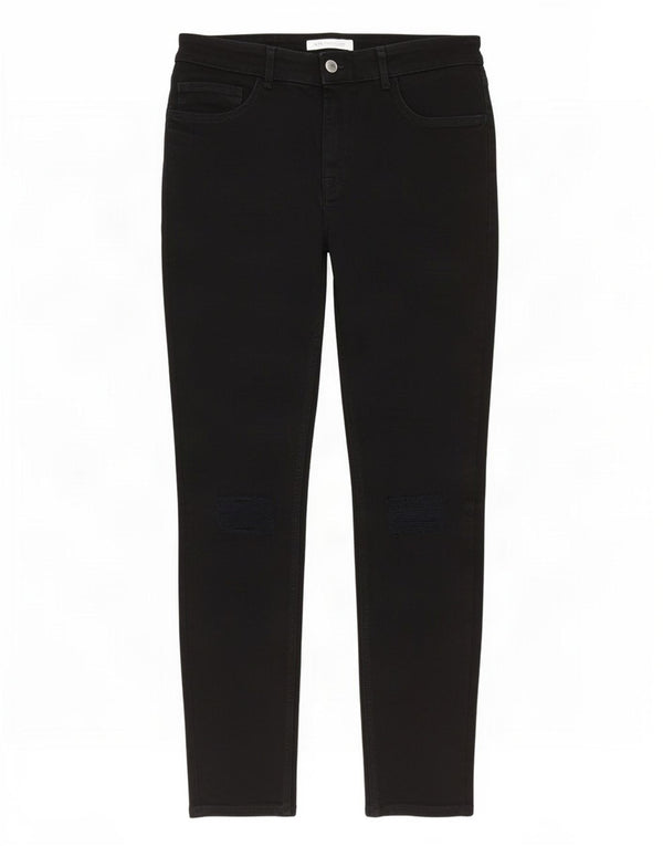 Jeans skinny effetto consumato Zara da uomo EU 46 XL W36 L30 cotone nero