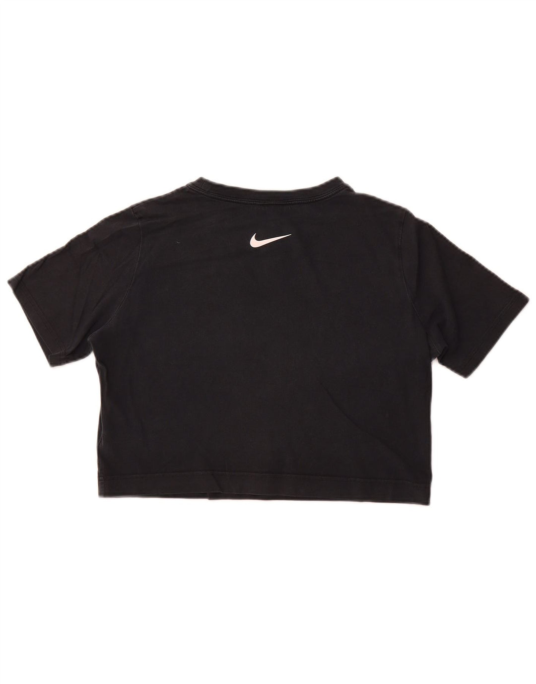 T-shirt grafica corta da donna Nike UK 14 cotone medio nero