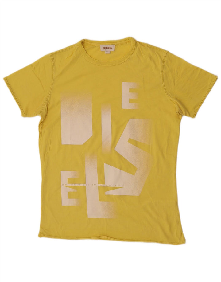 T-shirt grafica da uomo Diesel Top piccola gialla