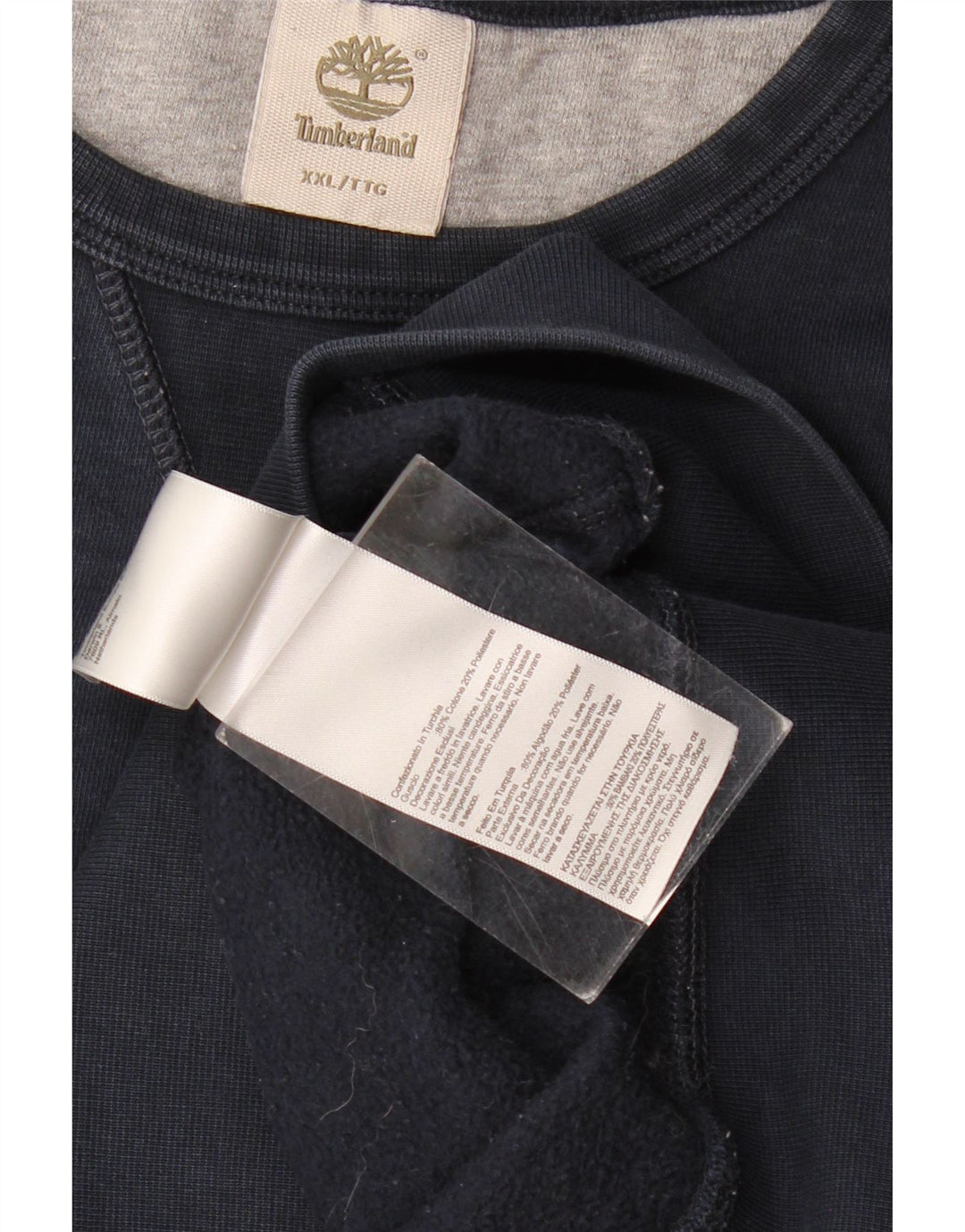 Felpa da uomo TIMBERLAND maglione 2XL cotone blu navy