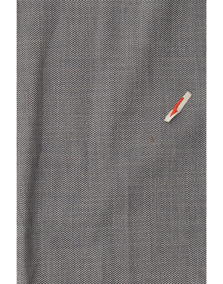 Pantaloni da abito slim da donna Zara EU 40 Medium W30 L27 Poliestere Chevron grigio