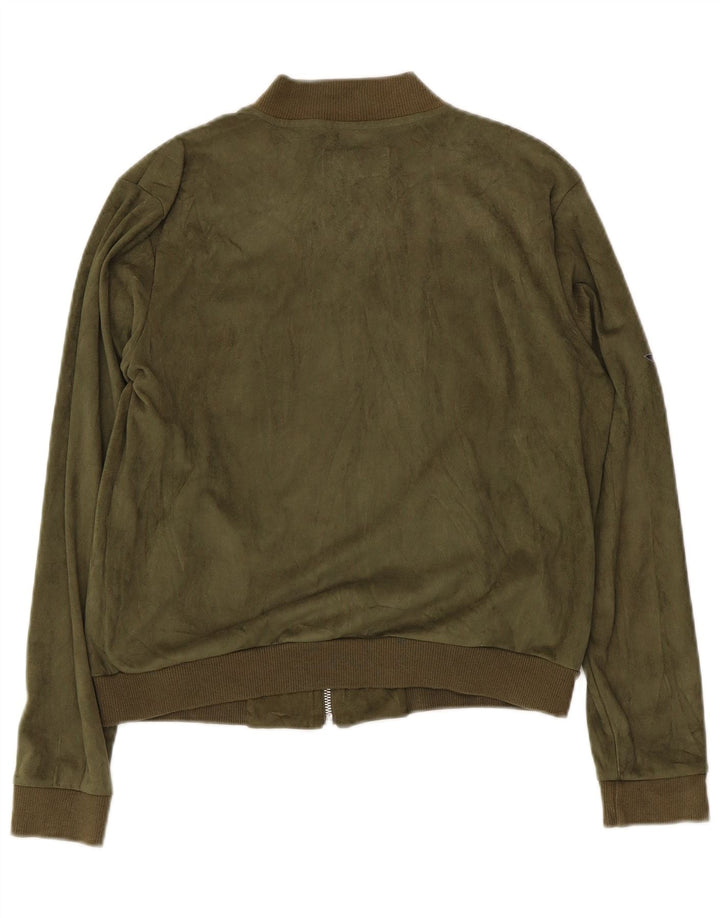 Giubbotto bomber corto da donna Dubai Hard Rock Cafe UK 14 Poliestere verde medio