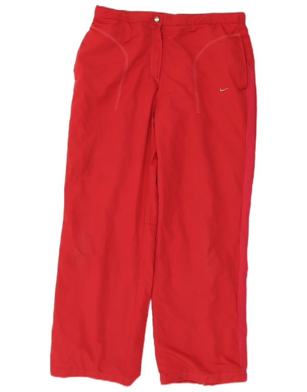 Pantaloni da tuta antivento Nike da donna UK 12 medio rosso poliestere