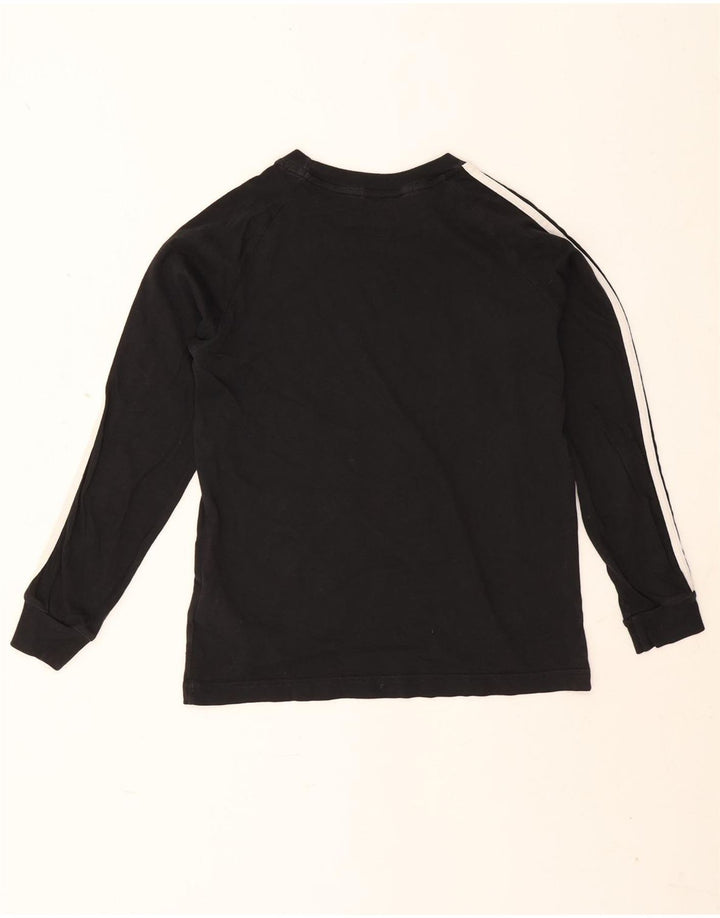 Adidas Maglietta grafica da ragazzo a manica lunga 11-12 anni in cotone nero