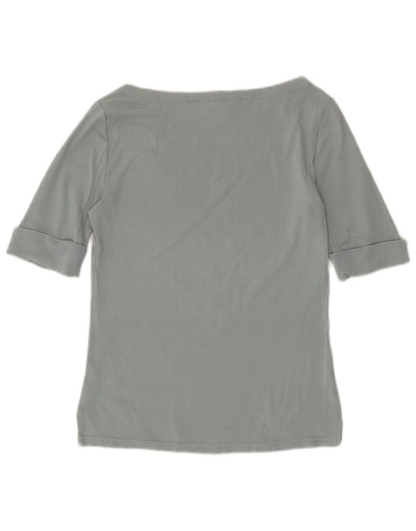 Ralph Lauren Womens Top 3/4 Sleeve UK 12 Medium Grey