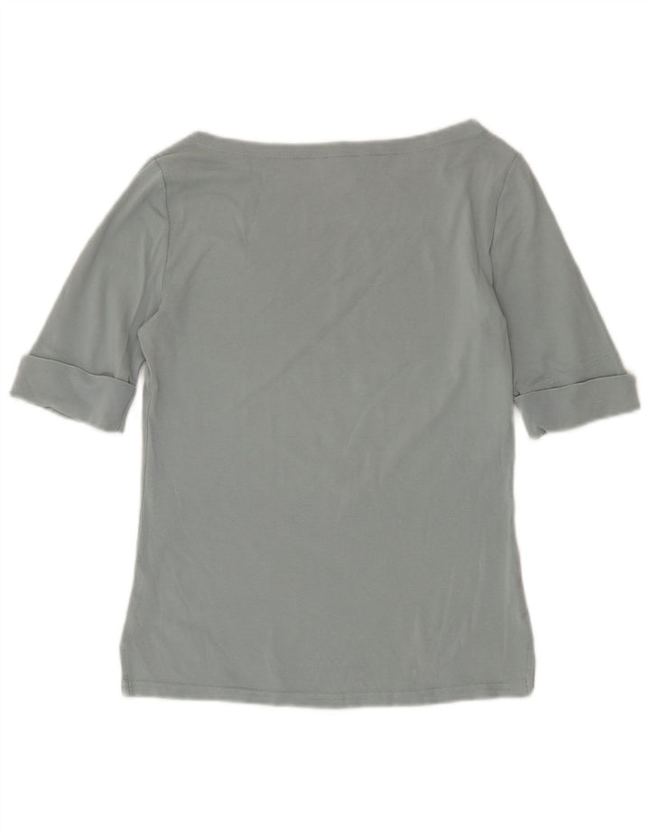 Top da donna Ralph Lauren manica 3/4 UK 12 Grigio medio