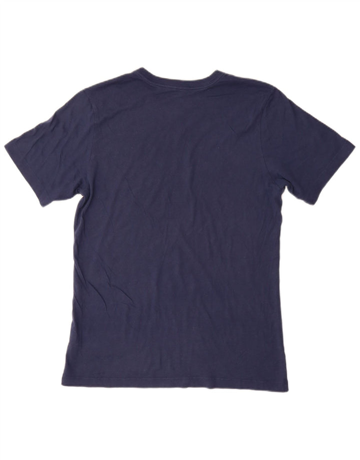 T-shirt da uomo NIKE Top Small in cotone blu navy