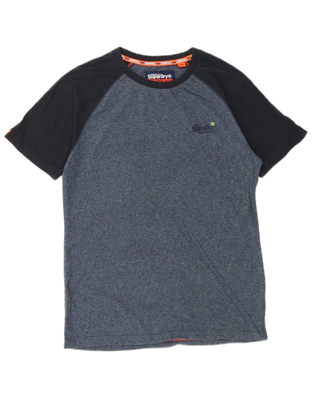 T-shirt da uomo Superdry Top Small in cotone color block blu navy