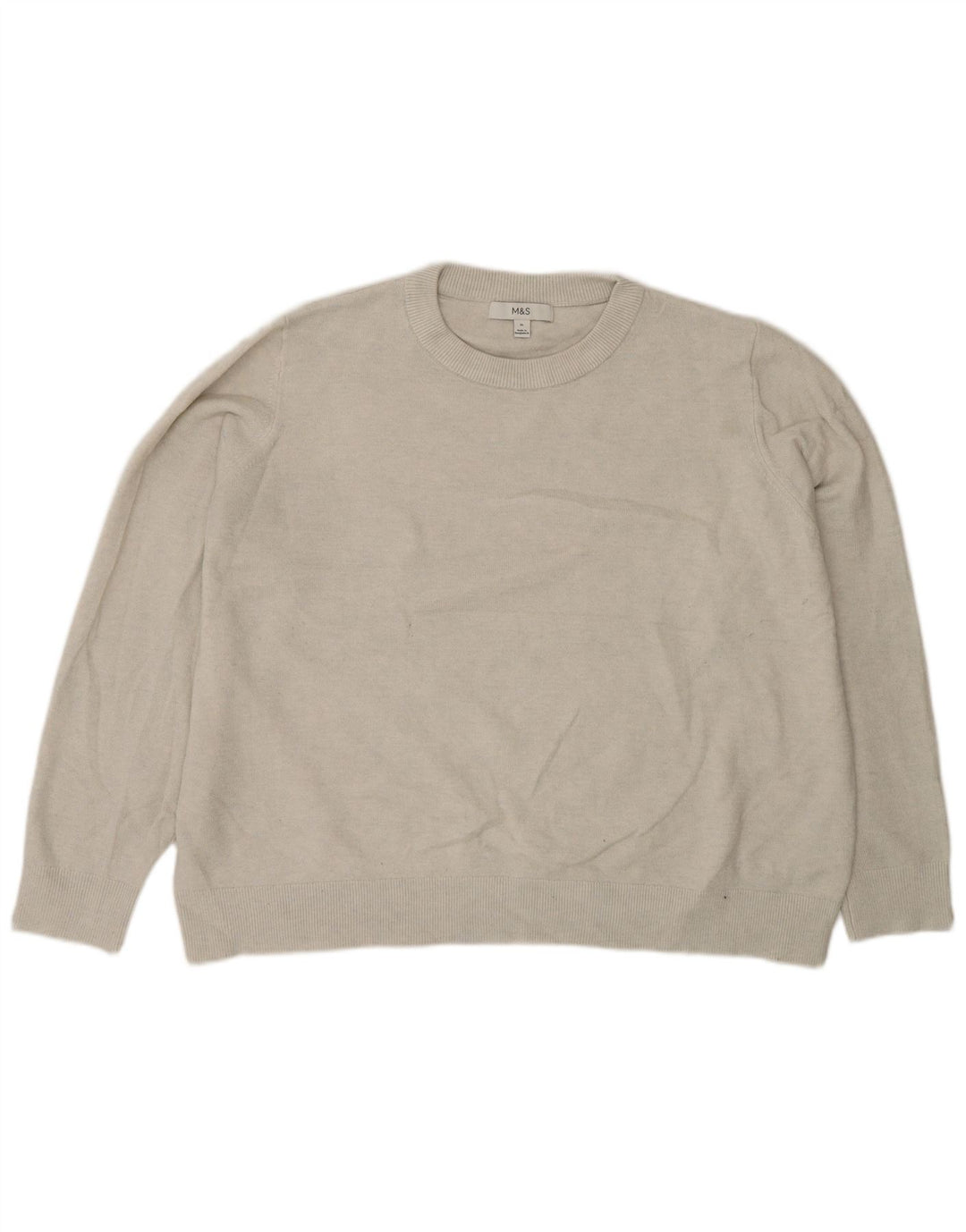 Maglione maglione girocollo da uomo Marks & Spencer XL grigio poliestere