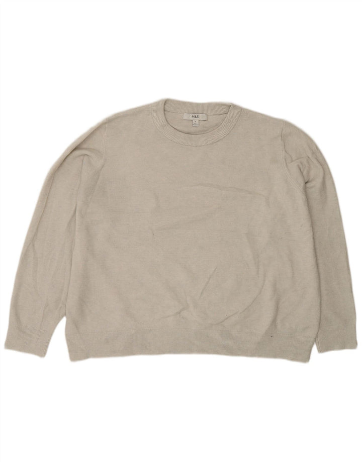 Maglione maglione girocollo da uomo Marks & Spencer XL grigio poliestere