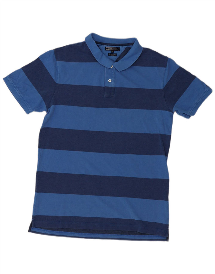 TOMMY HILFIGER Polo da uomo slim fit tinta in capo 2XL a righe blu