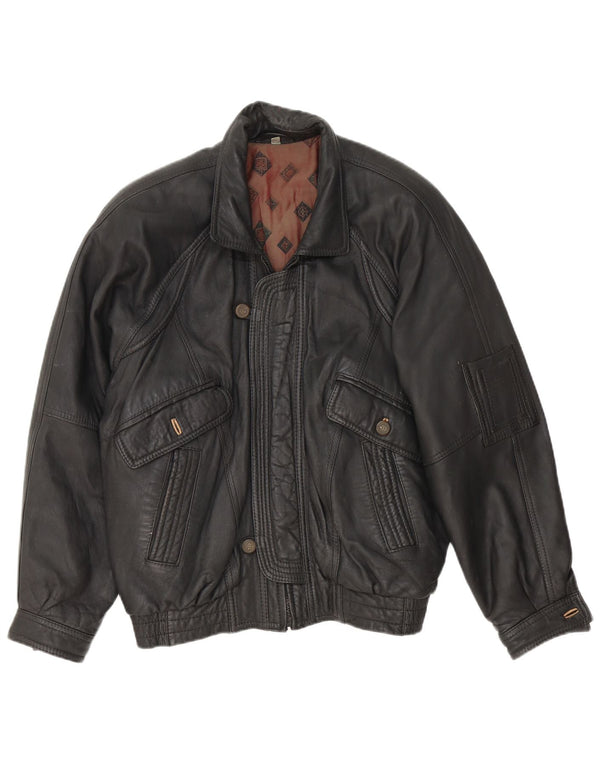 Giacca in pelle da uomo Fatigue UK 40 Large Nera