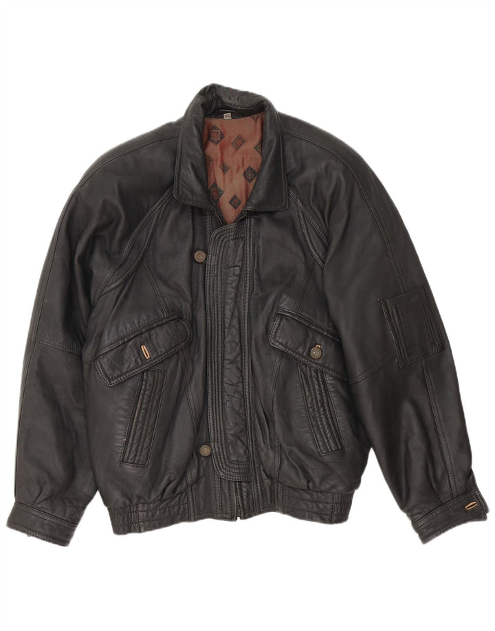 Giacca in pelle da uomo Fatigue UK 40 Large Nera