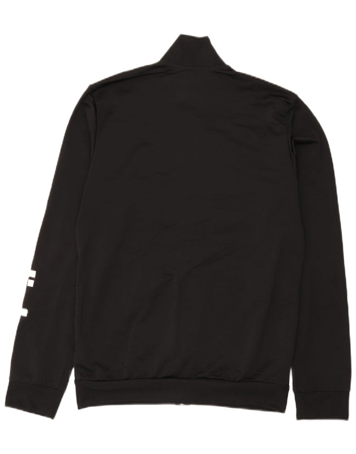 Giacca da tuta grafica da uomo Adidas UK 38/40 Medium Nero Poliestere