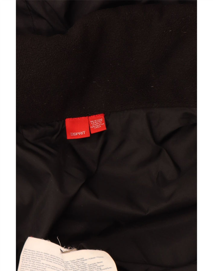 Cappotto imbottito con cappuccio da donna Esprit UK 12 medio poliestere nero