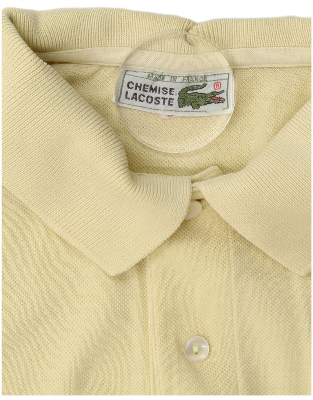 Polo da uomo LACOSTE taglia 3 piccola in cotone giallo