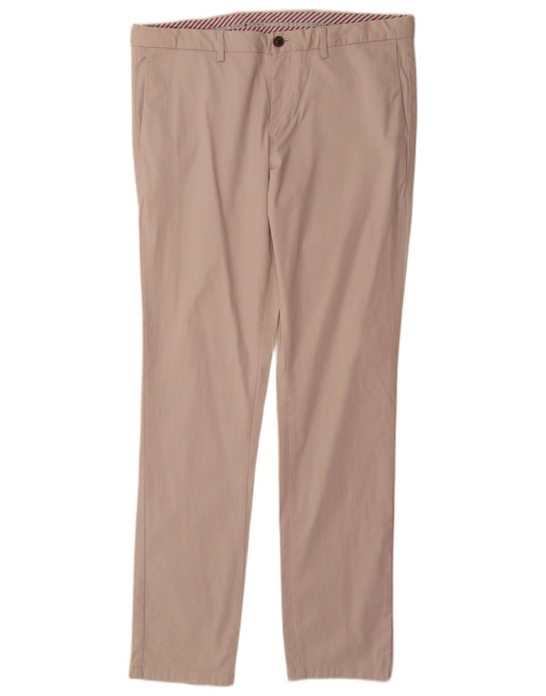 Pantaloni chino slim da uomo Tommy Hilfiger W36 L34 cotone bianco sporco