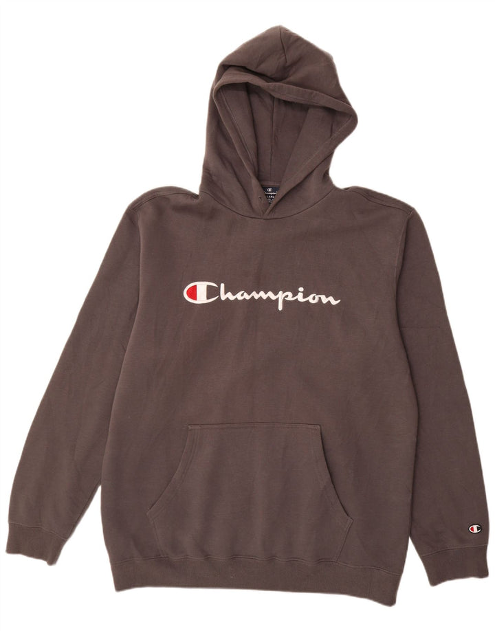 Maglione con cappuccio grafico da uomo CHAMPION 2XL Grigio