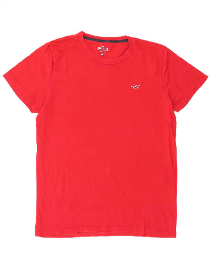 T-shirt Hollister da uomo in cotone rosso medio