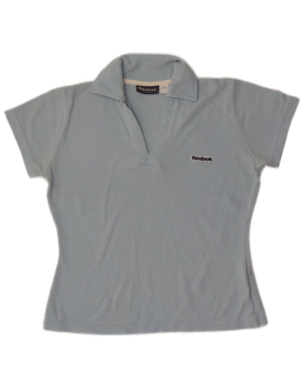 Polo Reebok da donna UK 10 Small blu poliestere
