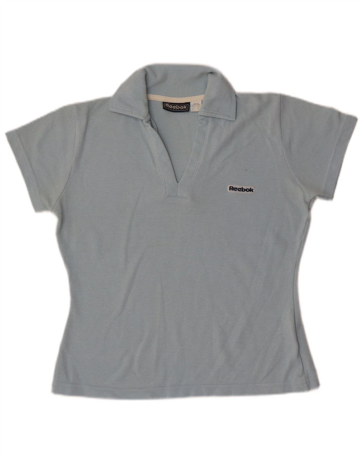 Polo Reebok da donna UK 10 Small blu poliestere