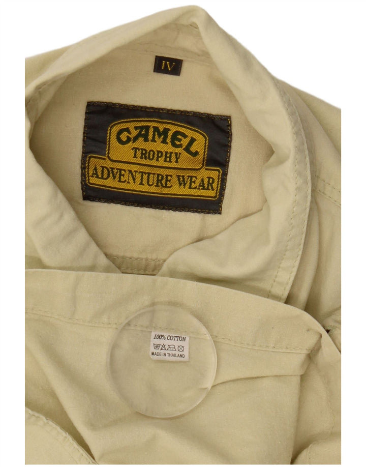 Camicia utility a maniche corte da uomo Camel Active XL in cotone beige