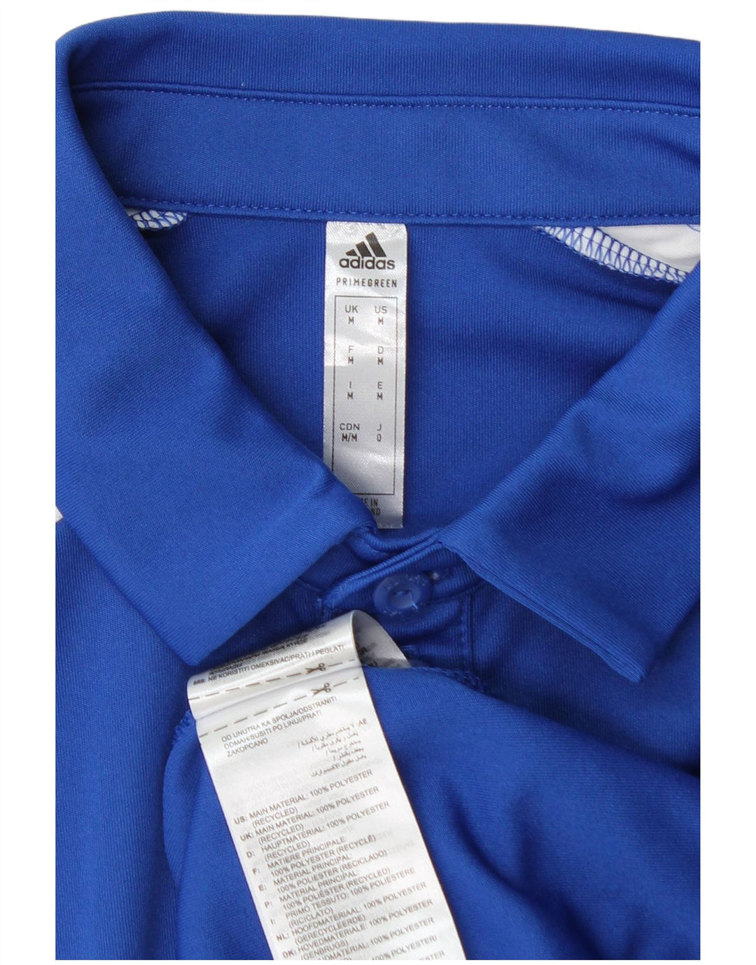 Polo grafica Adidas Aeroready da uomo in poliestere blu medio